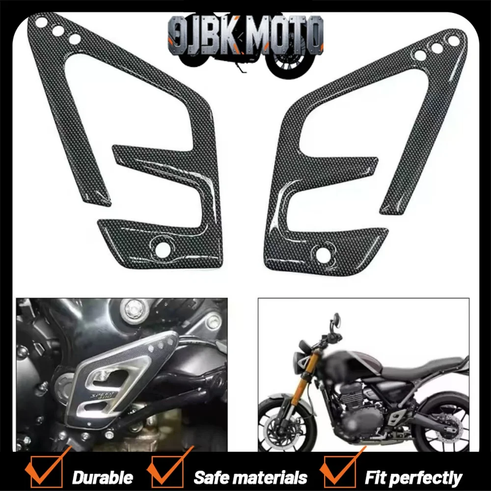【Perfect fit】3D stickers for Triumph Speed400 and Scrambler400X motorcycles, including decorative heel pads.