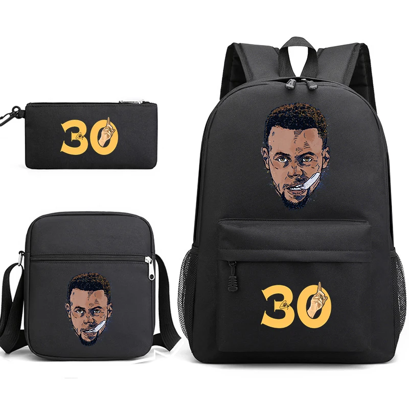 Conjunto de mochila impresa, bolso escolar para estudiantes, bolso de hombro, estuche para lápices, Juego de 3 piezas