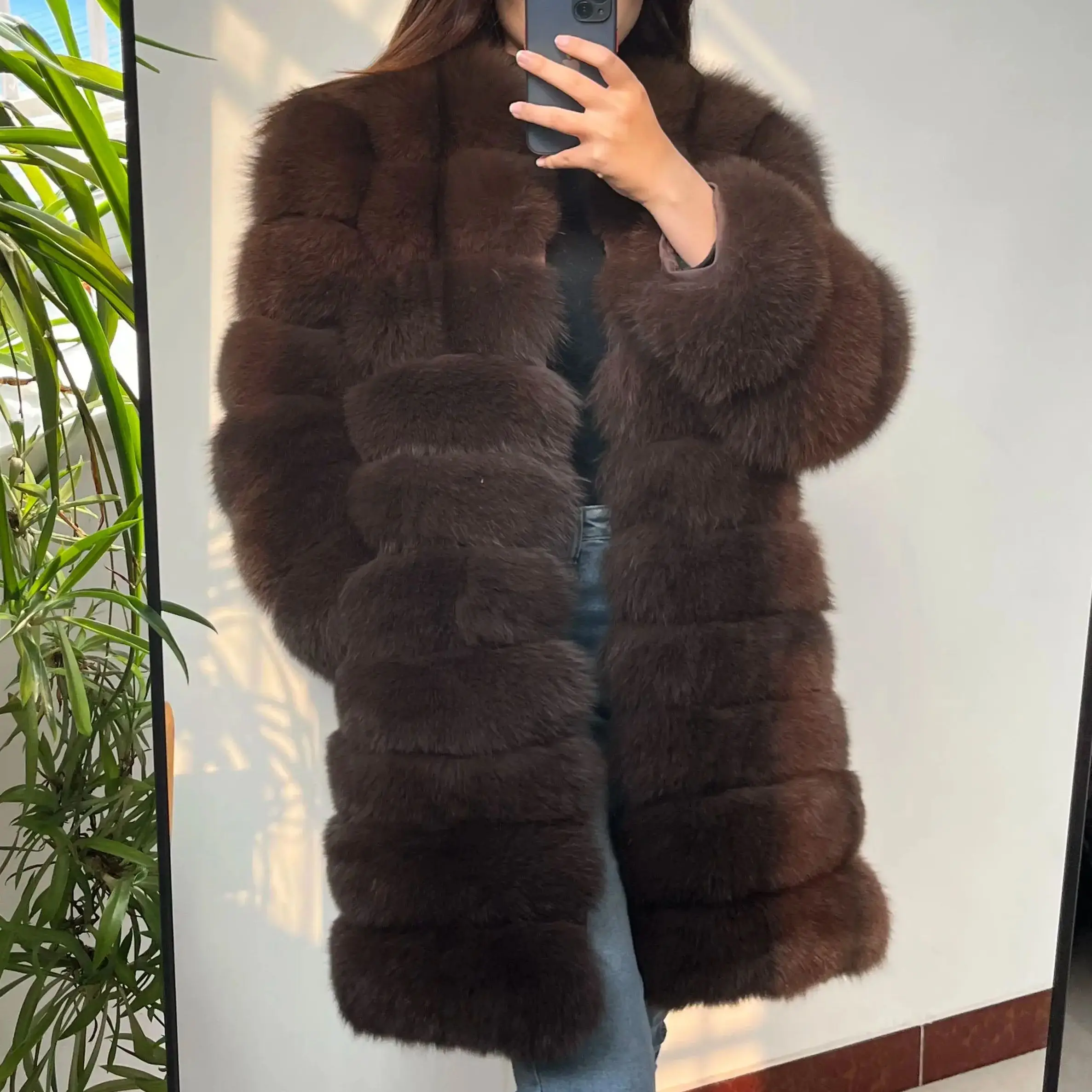 Boutique Luxury 4in1 Real Fur Coats Women Natural Real Fur Jackets Vest Winter Outerwear Fox Fur Coat HighQualityFur Clothes10XL