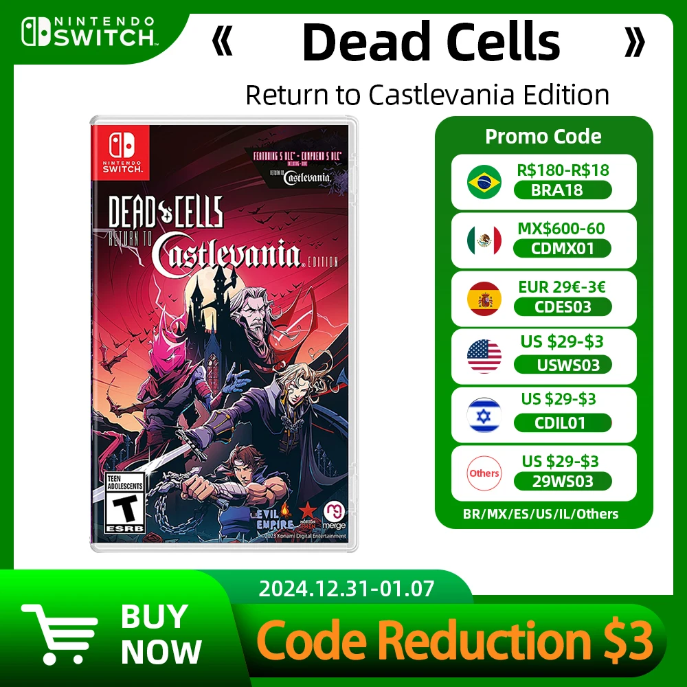 Nintendo Switch Game Deals - Dead Cells Return to Castlevania - 100% Original Physical Game Card Adventure Genre for Switch OLED