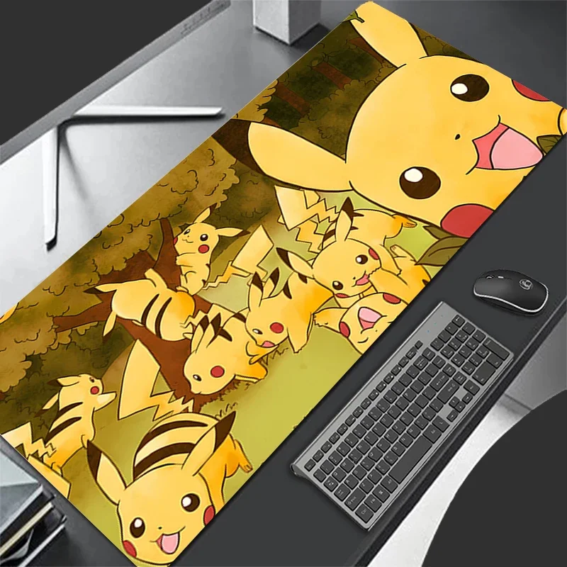 Leather Mouse Pad Pokemon Pikachu Movie Mouse Mat Anime Gaming Accessories Computer Gamer Keyboard Pad Desk Big Mousepad for LOL