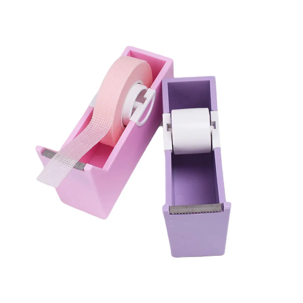 Eyelash Extension Tape Holder Base Lash Adhesive Tape Cutter Dispenser Grafting Lash Plastic Rotating Tape Cutting Makeup Tool