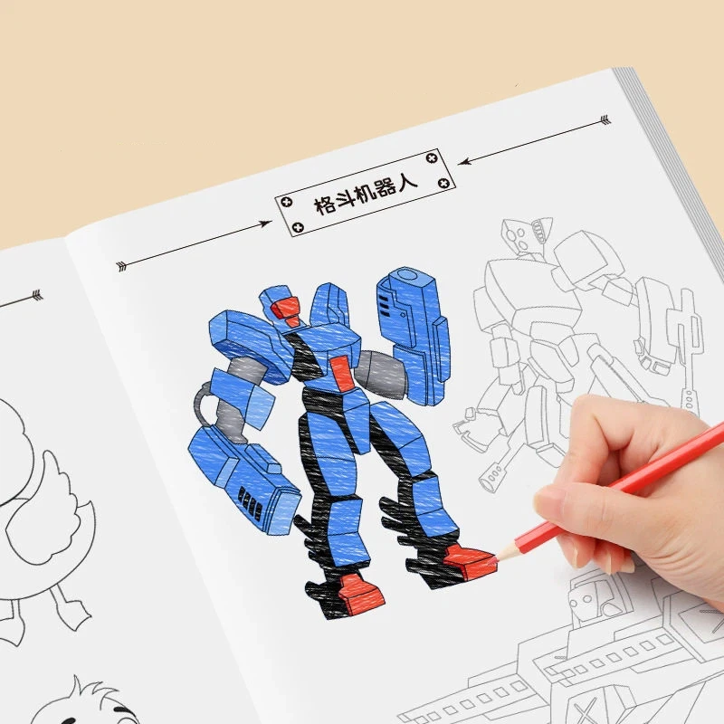 Animal Line Art Tracing Workbook Sketch Paper Copy Drawing Book Children Cartoon Pattern Hand Painting Coloring Book Art Supply