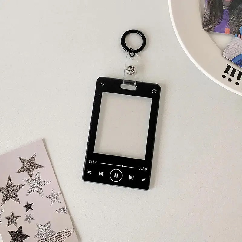 Transparent Photocard Holder Keychain Idol Photo Sleeve Credit ID Bank Card Holder Student Card Case Protective Case