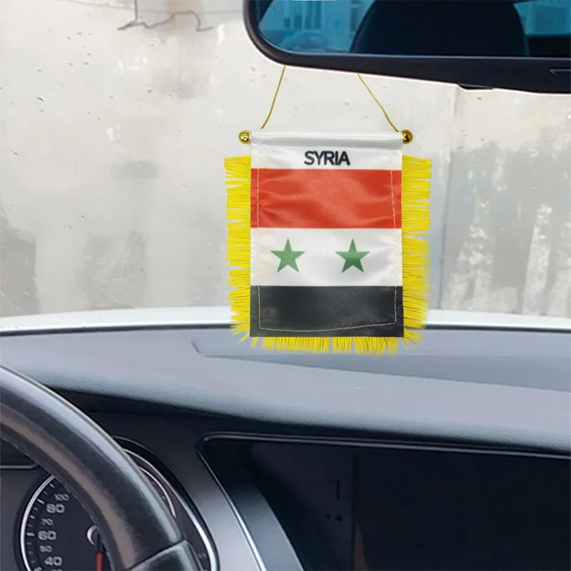 Free Syrian Army Flags Syria Syrian Arab Flags 8 X 12 Cm Mini Banners Suction Cup Hanger For Indoor Outdoor