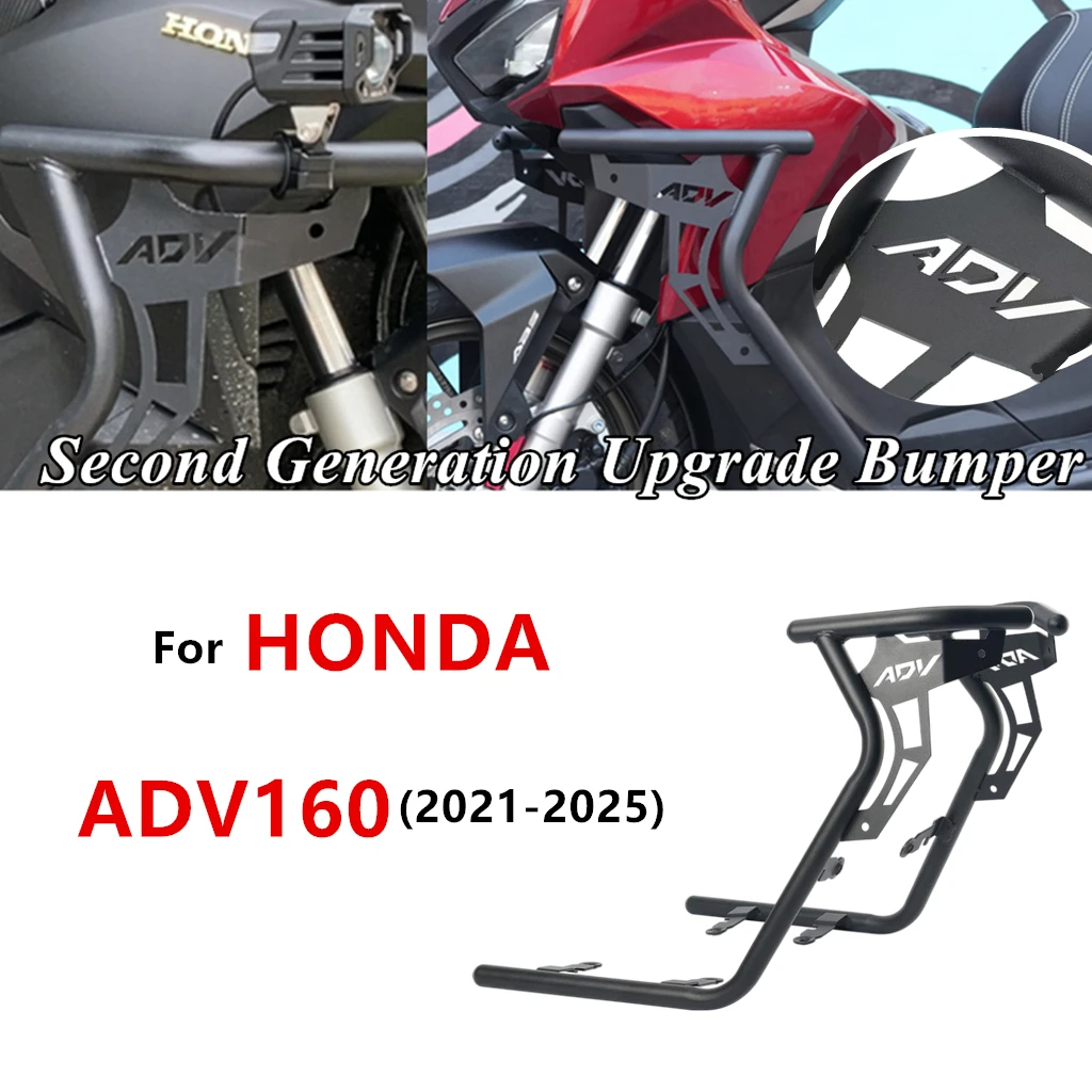 

Motorcycle Crash Bar Frame Bumper Engine Protection Accessories Spotlight Bracket For HONDA ADV 160 2021-2025