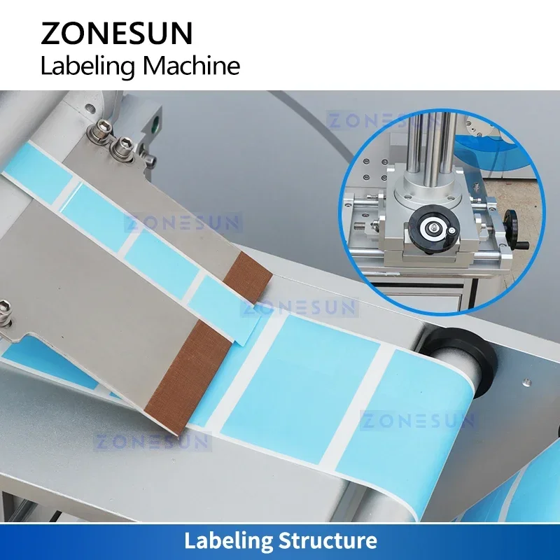 ZONESUN ZS-TB890 Automatic Label Rewinder Reel to Reel Counter with Label Applicator