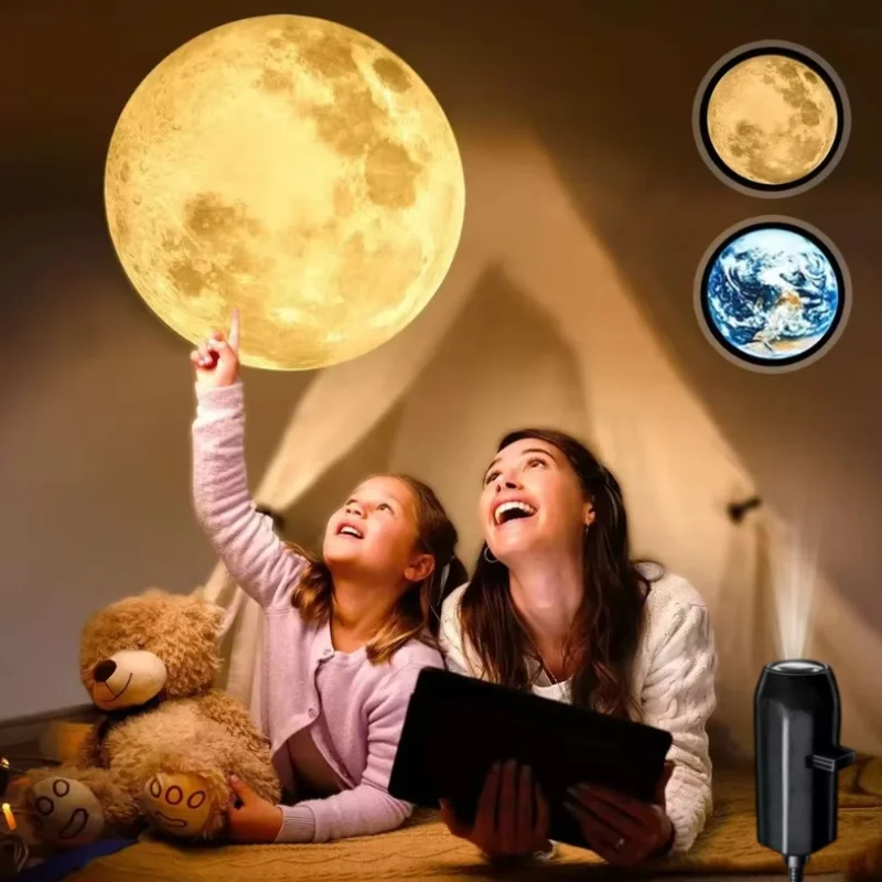 USB Ceiling Moon Earth Projection Atmosphere Light