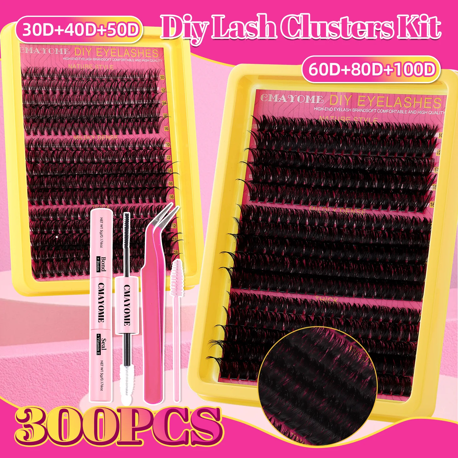 

Набор для наращивания ресниц: густые, изогнутые, смешанные пучки, 10-16 мм, для объемного макияжа глаз, DIY, сегментированные ресницы