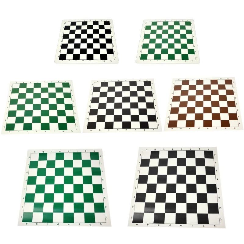 Flat Chess Board International PU Leather Chessboard Folding Travel Chess Board for Kids Party Family Activities