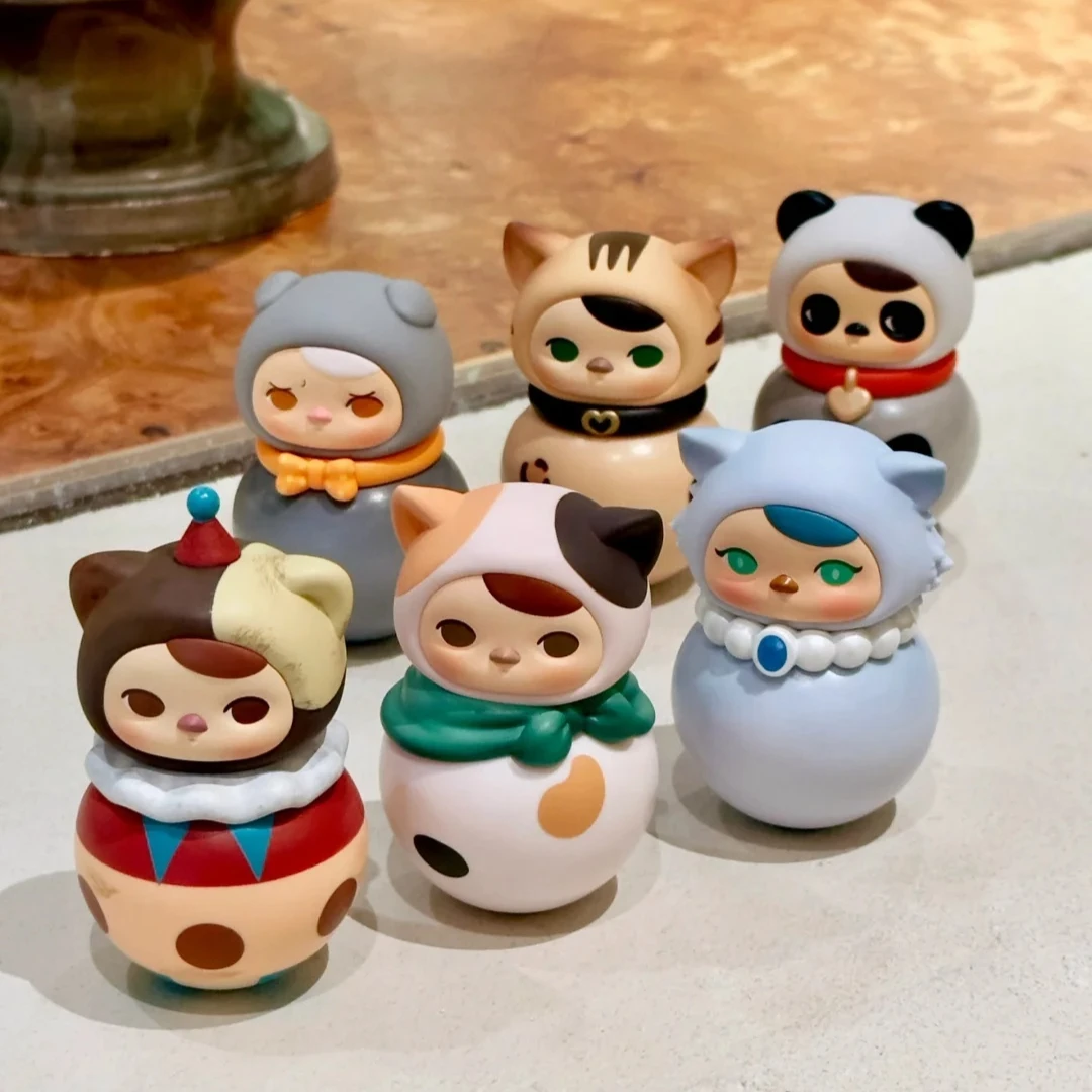 

Подлинная серия Pucky Roly Poly Kitty Tumbler, слепая коробка, коллекция украшений, настольная загадочная коробка, детская игрушка, милый подарок по индивидуальному заказу