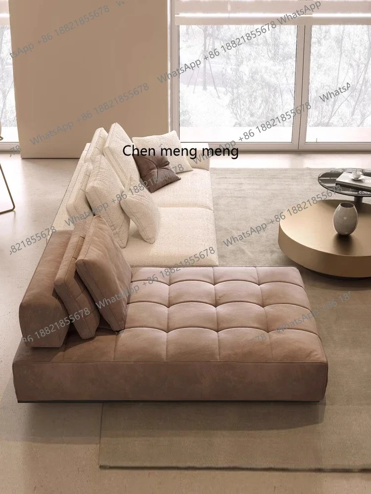 X Minimalist, household, large flat horizontal hall matte fabric module sofa combination