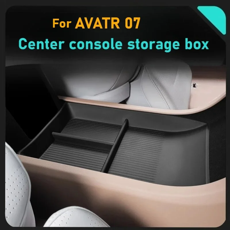 For AVATR 07 Car Center Console Lower Storage Box TPE Partition Storage Organizer Tray Car Interior Accessories Stowing Tidying