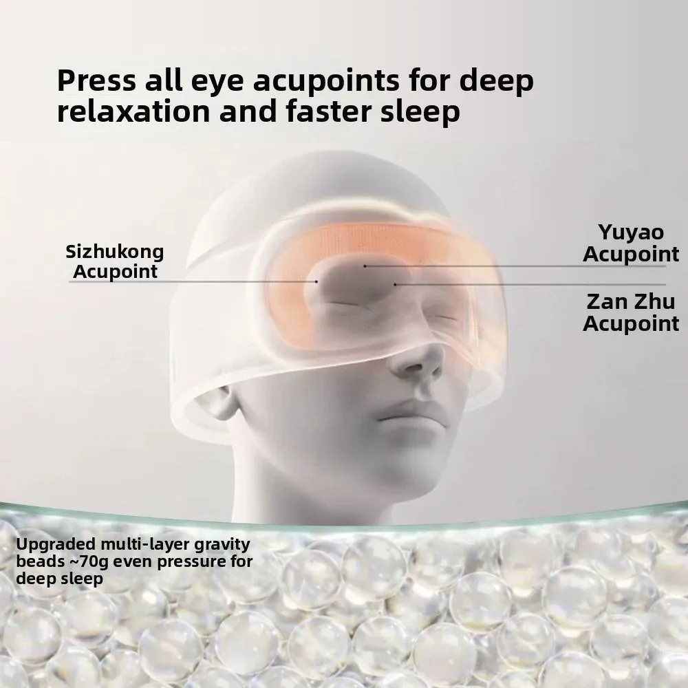 Full-coverage Weighted Eye Mask Breathable Pressure Free Gravity Eye Shade Sleep Aids Comfortable Travel Relax Eyepatch Summer