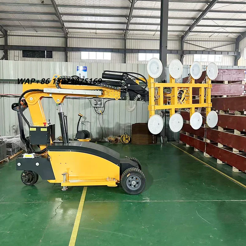 Glass Handling Trolley Electric Glass Lifting Crane Heavy Panels Lifting Robot with Vacuum System
