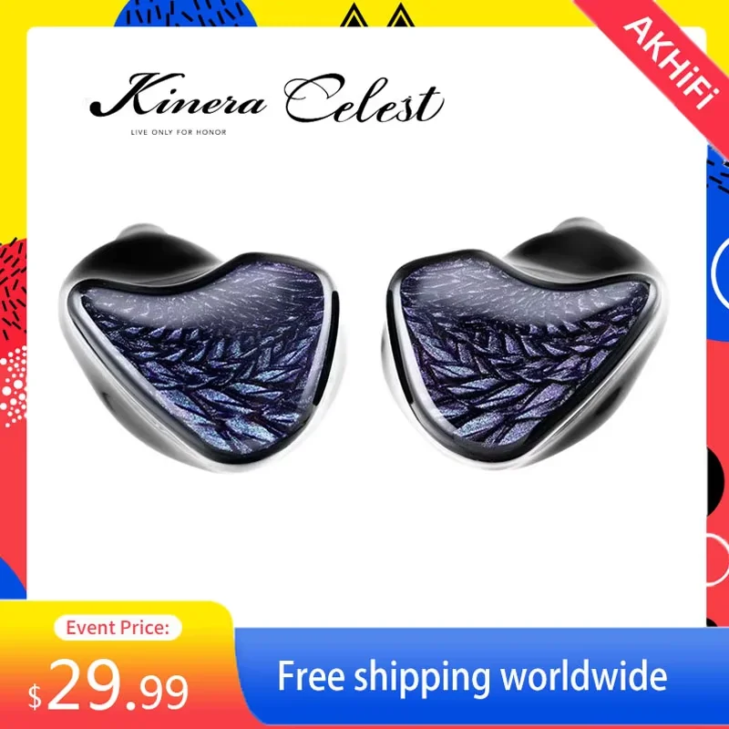 Auriculares intrauditivos HiFi Kinera Celest Wyvern Black-Dragon, auriculares de música con controlador dinámico LCP de 10mm y Cable desmontable de 2 pines de 3,5mm