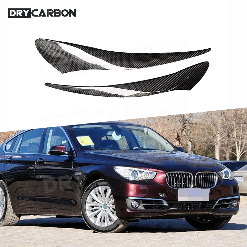 

Carbon Fiber Headlight Lamp Eyebrows Cover Trim Stickers for BMW 5 Series GT F07 2009-2017 Car Eyelids Lids Bodykits Accessories