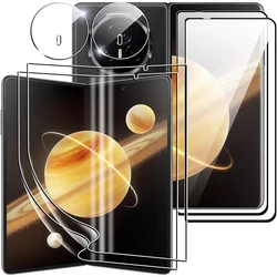 6in1 2PCS Hydrogel Film for Internal Screen with 2PCS Tempered Glass for external Screen 2PCS Camera Film for Honor Magic V3 V5