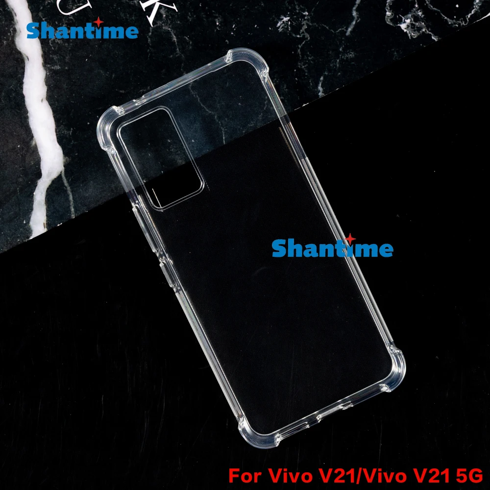 Designed for Vivo V21 V2066 Case Crystal Clear, Non-Yellowing Military-Grade Drop Protection Slim Shockproof Cover