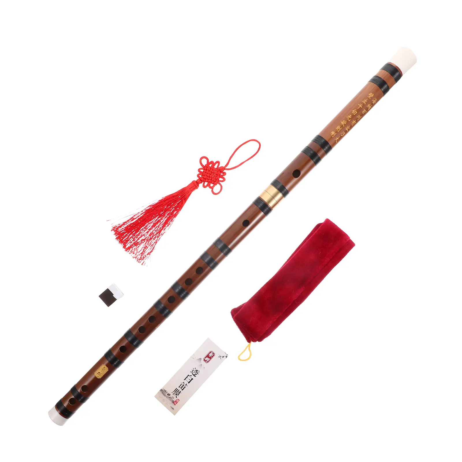 

1Set Chinese Style Bamboo Flute D Tone Retro Portable Flute for Beginners Lightweight Professional Tuning Musical Instrument
