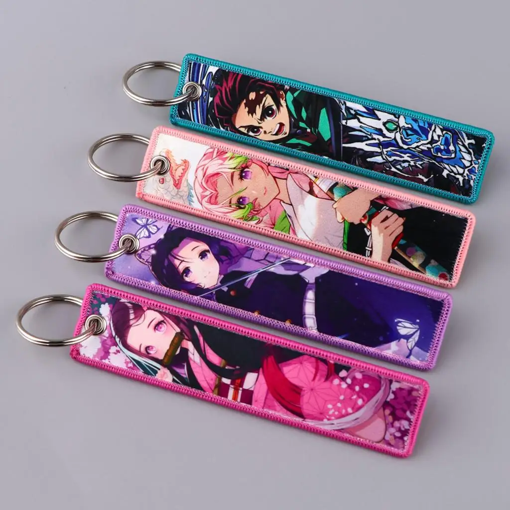 Anime Figure Key Fobs Key Tag Keychain For Car Keys Backpack Women Men Key Ring Holder Chaveiro Jewelry Accessories Gifts