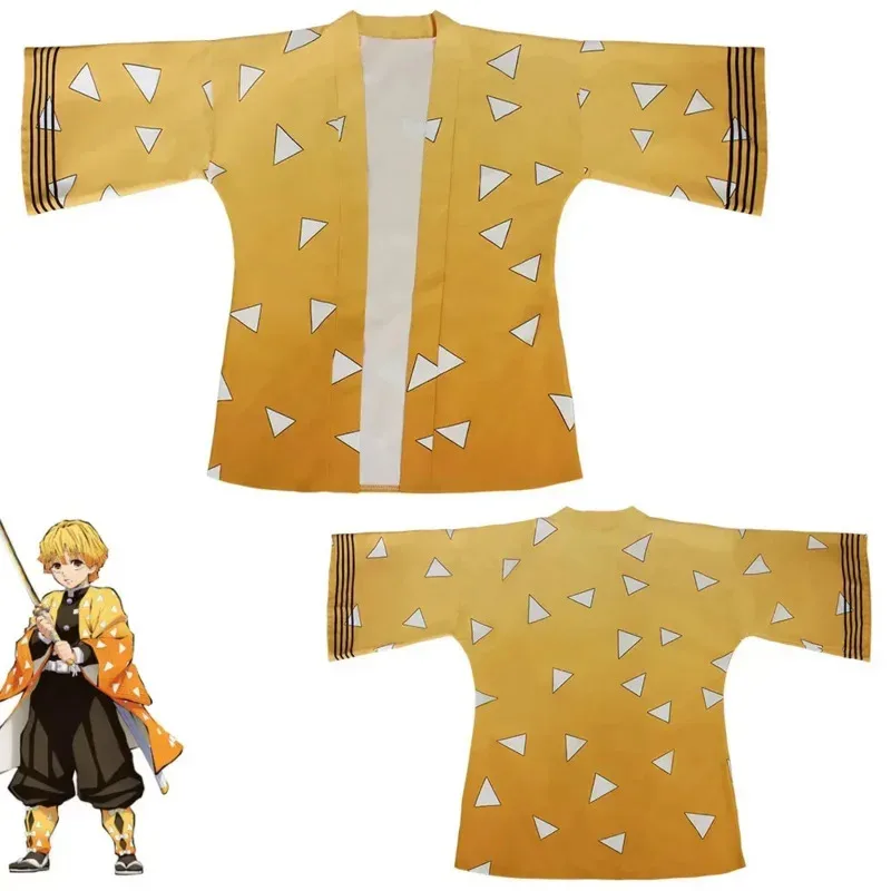 Anime Demon Slayer Kimetsu No Yaiba Tanjiro Kamado Cosplay Cape Costume Men Kimono Jackets Halloween Party Clothes Adult Kids