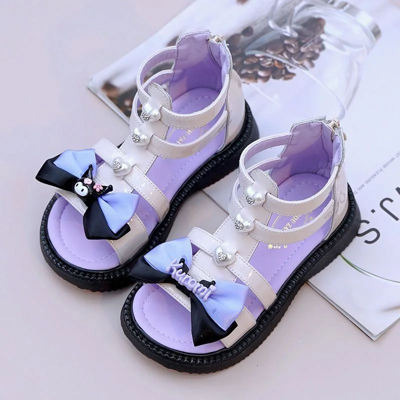 Nuovo Sanrio Kuromi Kids sandalo Cute Cartoon Summer Outdoor Kawaii Soft Sole Comfort antiscivolo bambini sandalo da spiaggia regali per ragazza