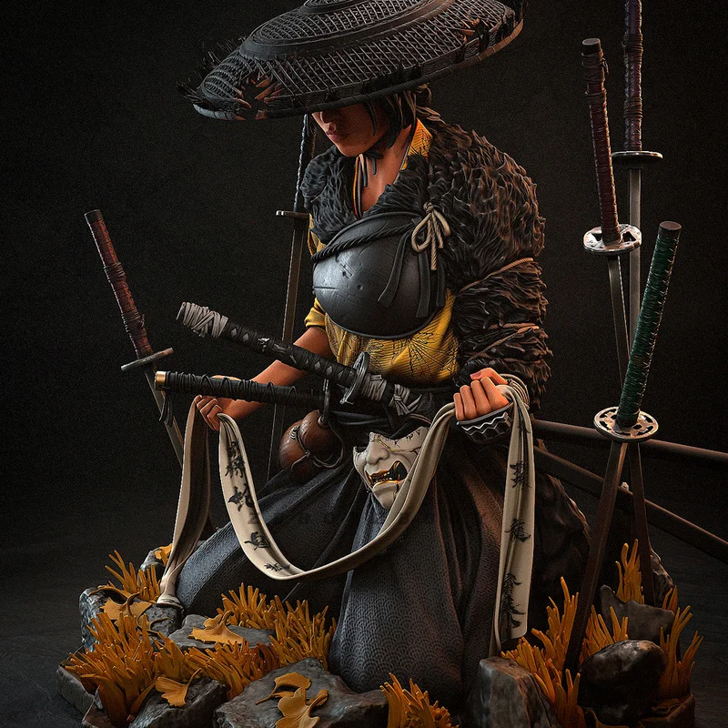 Figurine modèle en résine, 70mm, 90mm, 115mm, la voie de la lame Gk, Micro Miniature, modèle blanc imprimé en 3d, jouet non assemblé et non peint