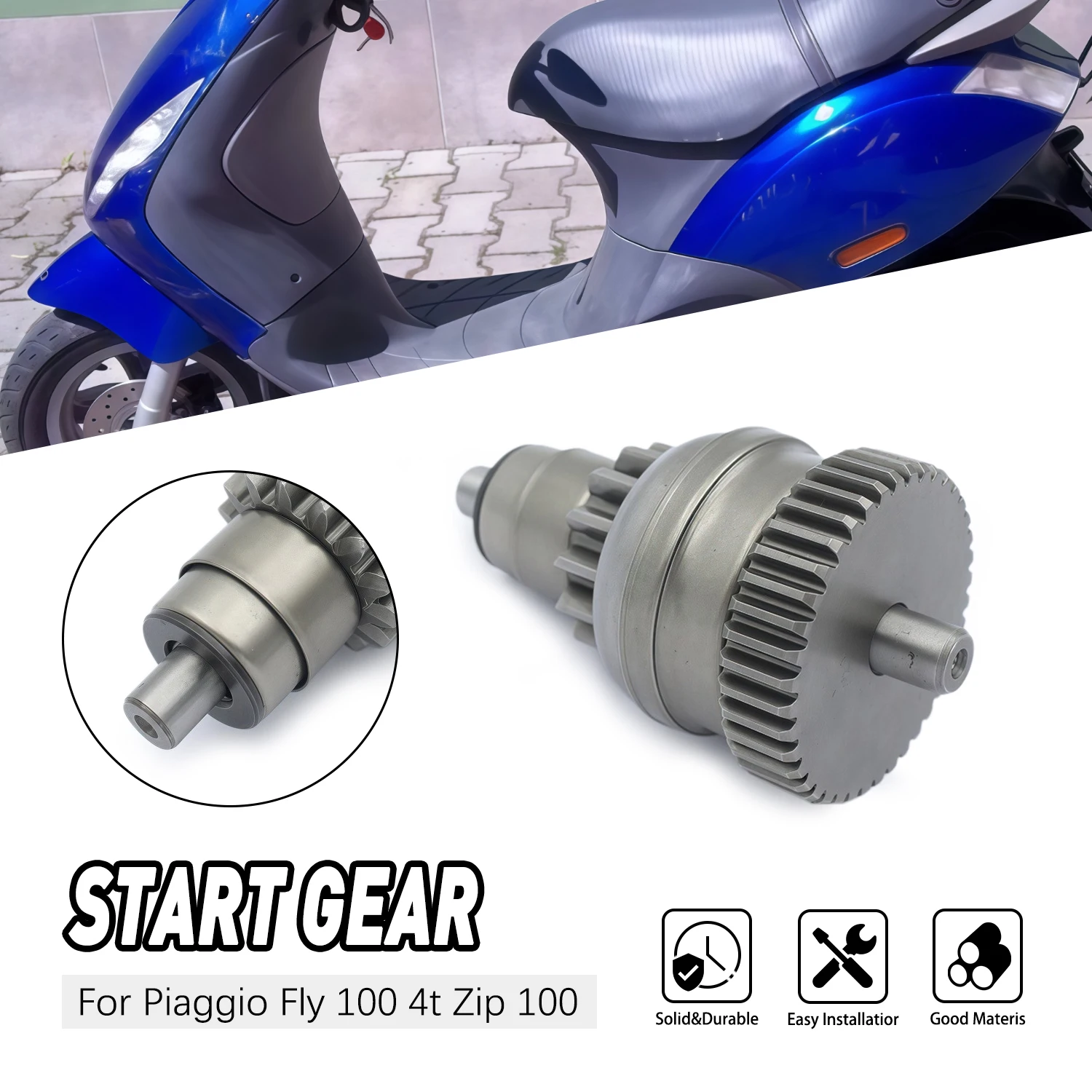 Starter Motor Head Clutch Gear One-way For Piaggio Typhoon 125 Fly 100 4t Zip 100 VS431321