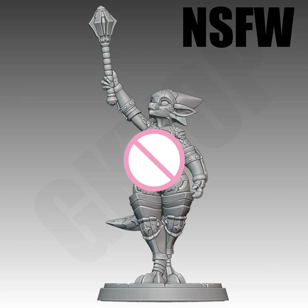 1/24 NSFW Belle Kobold Cleric dragón Sexy figura de resina juguete artesanal sin montar estatua de reducción en miniatura Kit sin pintar