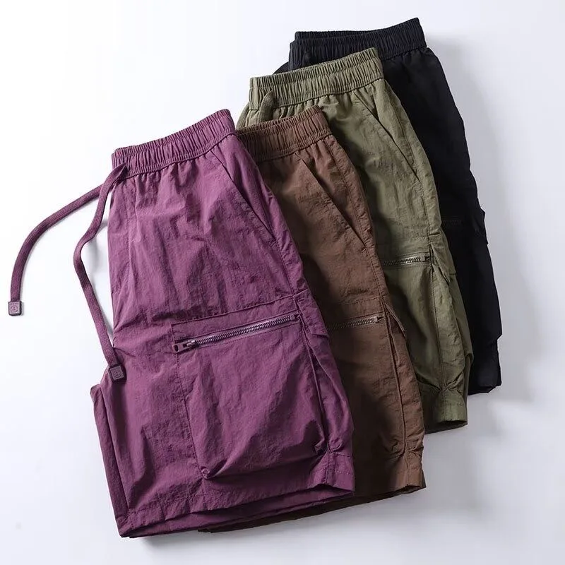 Мужская летняя тонкая рабочая одежда пять четвертей, уличная свободная посадка с большими цветами, модная городская одежда Qui Dry Cargo P...