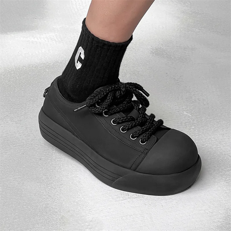 2025 Big Head Couple Trendy Brand New Thick-soled Round Head Casual Men's and Women's Crooked Head Clown Shoes