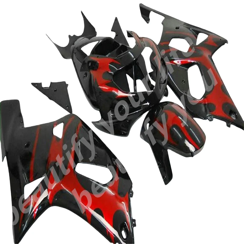 G S XR600 G S XR750 2001 2002 2003 High Quality Fairings for K1 G S XR 600 750 01 02 03 black red Motorcycle Fairing Kit