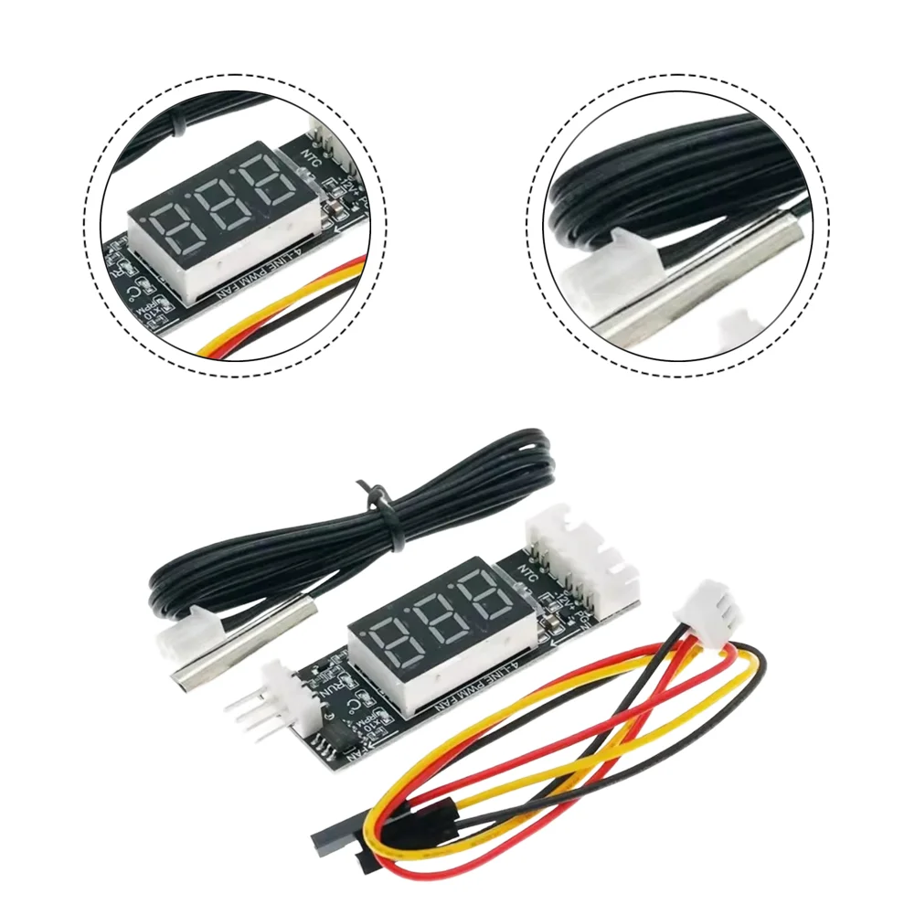 4선 팬용 온도 디스플레이가 있는 PWM 팬 속도 컨트롤러 모듈용 12V 3A DC 8-16V 프로그래밍 가능 설정