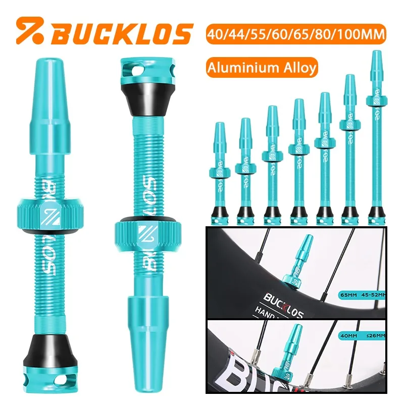 

BUCKLOS 40/44/55/60mm Bicycle Tubeless Presta Valve Aluminum Alloy Bicycle Presta Valves F/V Bike Tubeless Valves Bicycle Valve