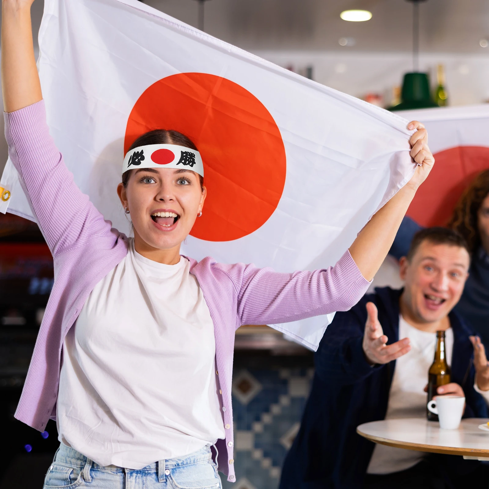 

Japanese Headscarf Headbands for Karate Sports Caps Costume Men Polyester Cosplay Chef Bandana