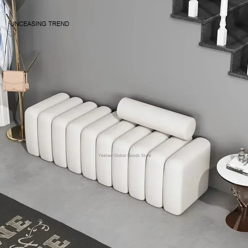 Creative Sofa Stool Light Luxury Nordic Style Shoe Stool Designer Clothing Store Rest Long Bench Divani Soggiorno Home Furniture