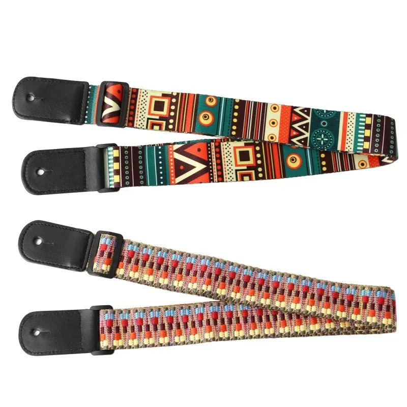 7 Styles Guitar Strap Multi-color Nylon Guitar Belt Printing Colorful Adjustable Guitar Strap Ukulele Bass Accessories