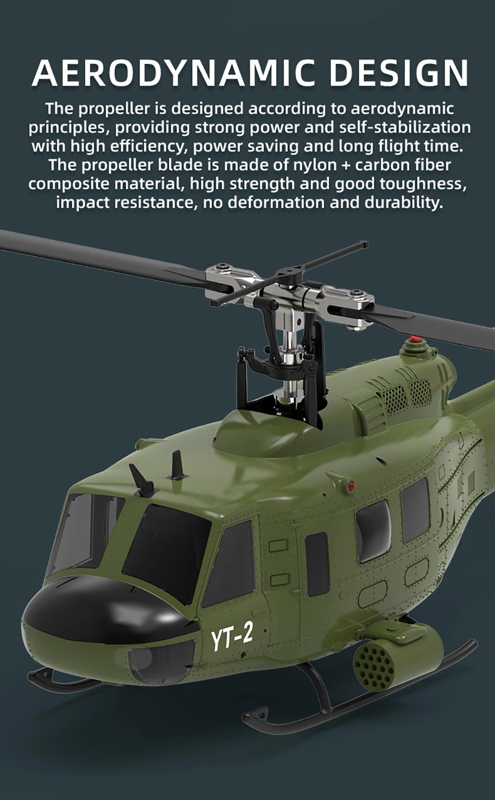New YUXIANG RC Helicopter F07-V UH-1 6-axis Gyro 6CH 3D Flying 1:34 Scale Huey Dual Brushless Motor Remote Control Airplane
