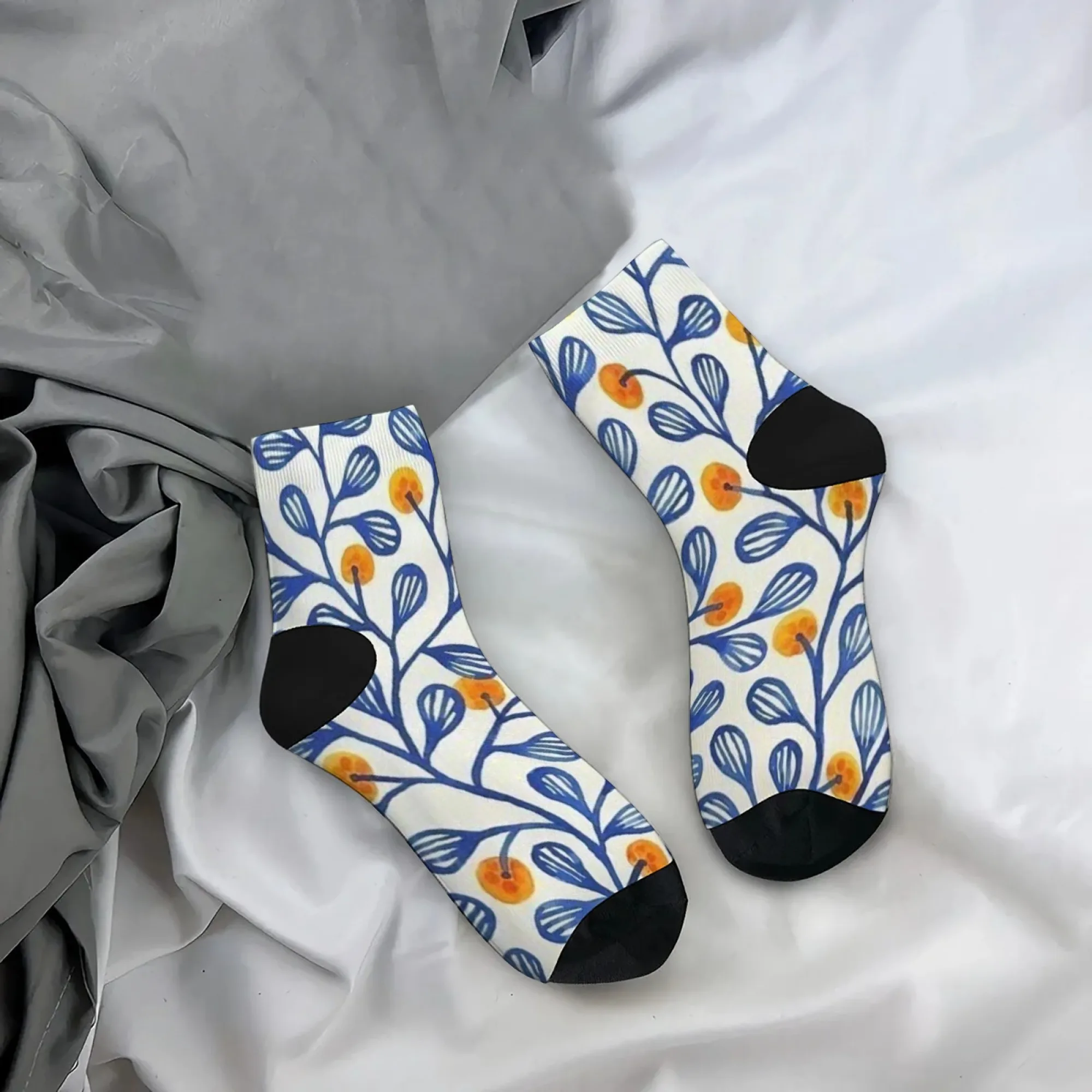 جوارب قصيرة ذات طابع فواكه نباتي من مزيج البوليستر، جوارب كاجوال مريحة للنساء والرجال للجنسين، ناعمة ومسامية وخفيفة الوزن
