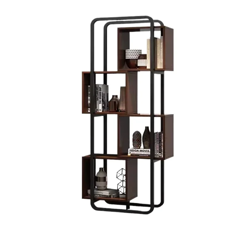 

Bookshelf Light Luxury Iron Storage Rack Simple Household Bookcase Multi-Layer Storage