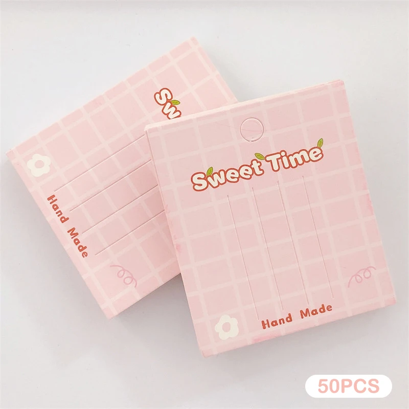 50PCS Hair Clip Display Cards Hair Decoration Packaging Card Paper Cards For Hair Barrettes Accessories Display And Organizing