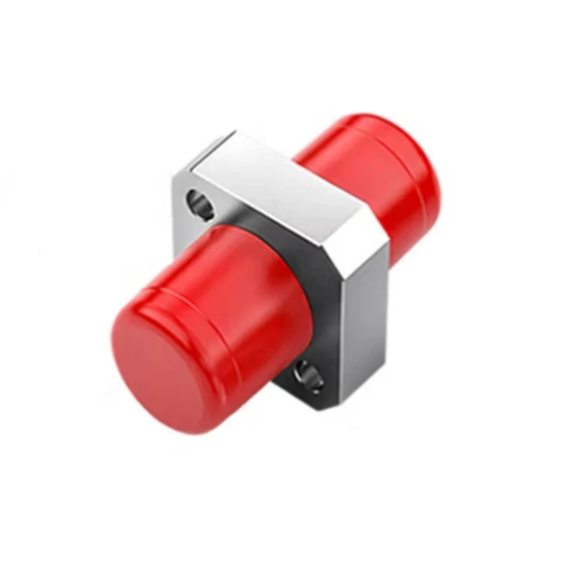 Telecom-grade Square Type Zinc Alloy FC/UPC FC Optical Fiber Adapter Coupler