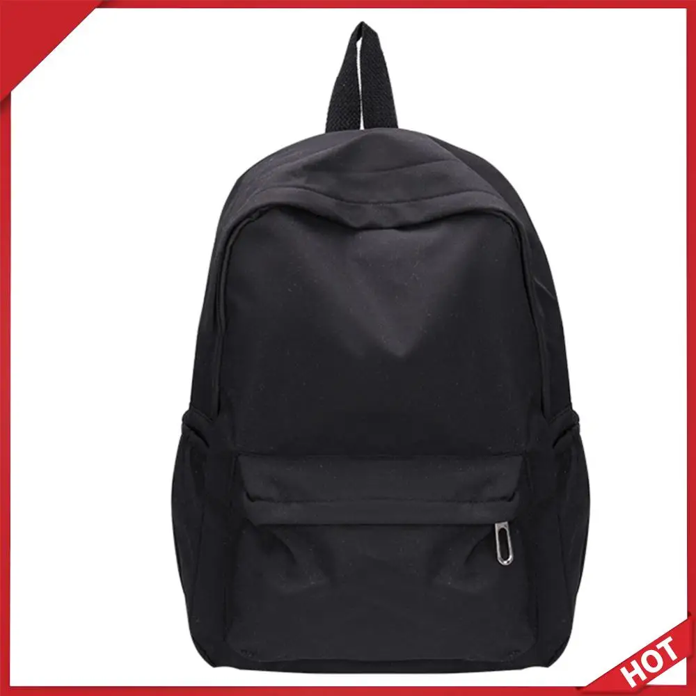 

Fashion Women Large Capacity Travel Handbags Preppy Style Solid Color Zipper School Backpack Students Nylon Knapsacks