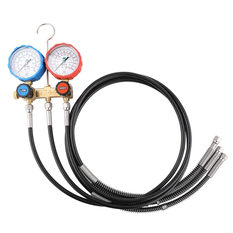 Pressure Gauge HS-R744 Carbon Dioxide Fluoride Meter Air Conditioning Refrigerant Table CO2 Snow Gauge