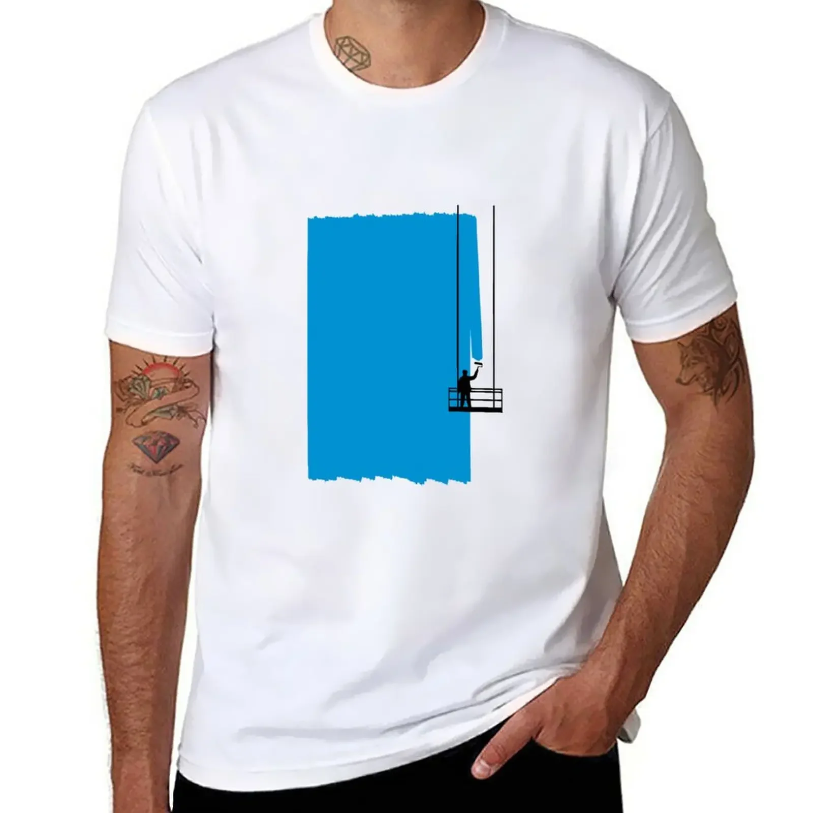 Facades painters T-Shirt customs design your own vintage plain fitted t shirts for men