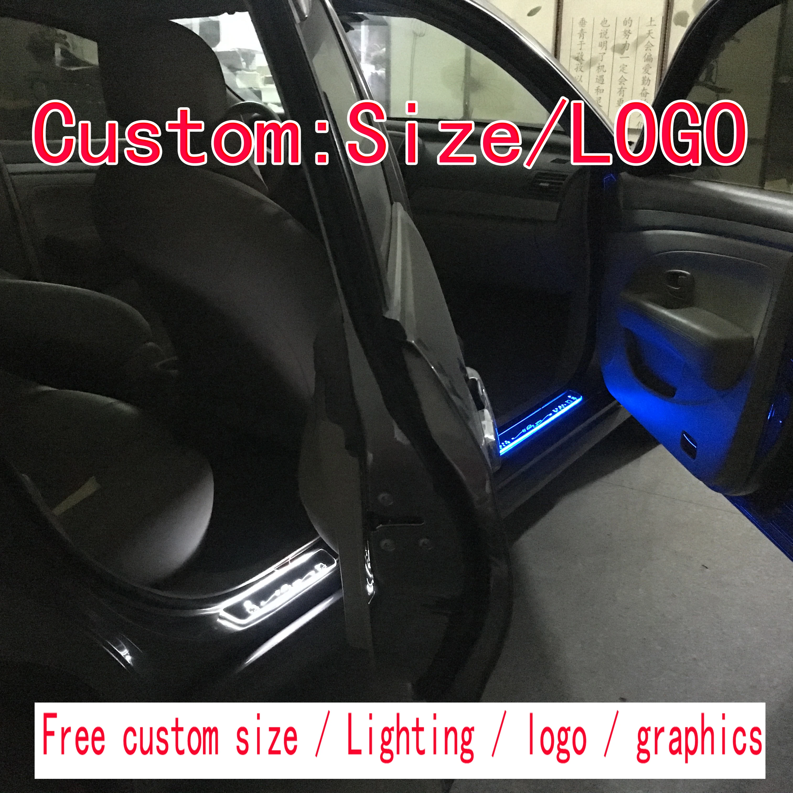 4PCS Welcome Pedal Car Exterior Parts LED Door Sill Scuff Static light For toyota Prius ZVW30Prius A Prius 40 Prius 50 2014-2022