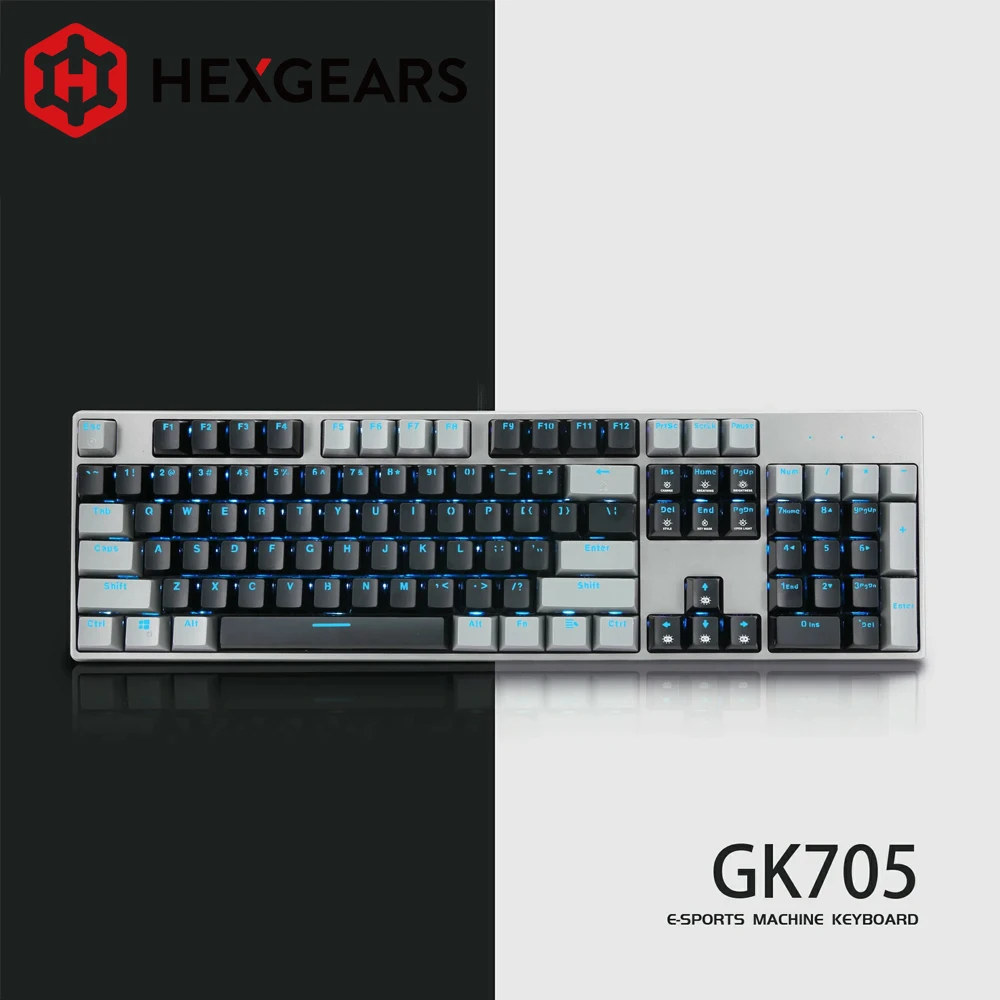 

Игровая механическая клавиатура HEXGEARS GK705, проводная, с 104 клавишами