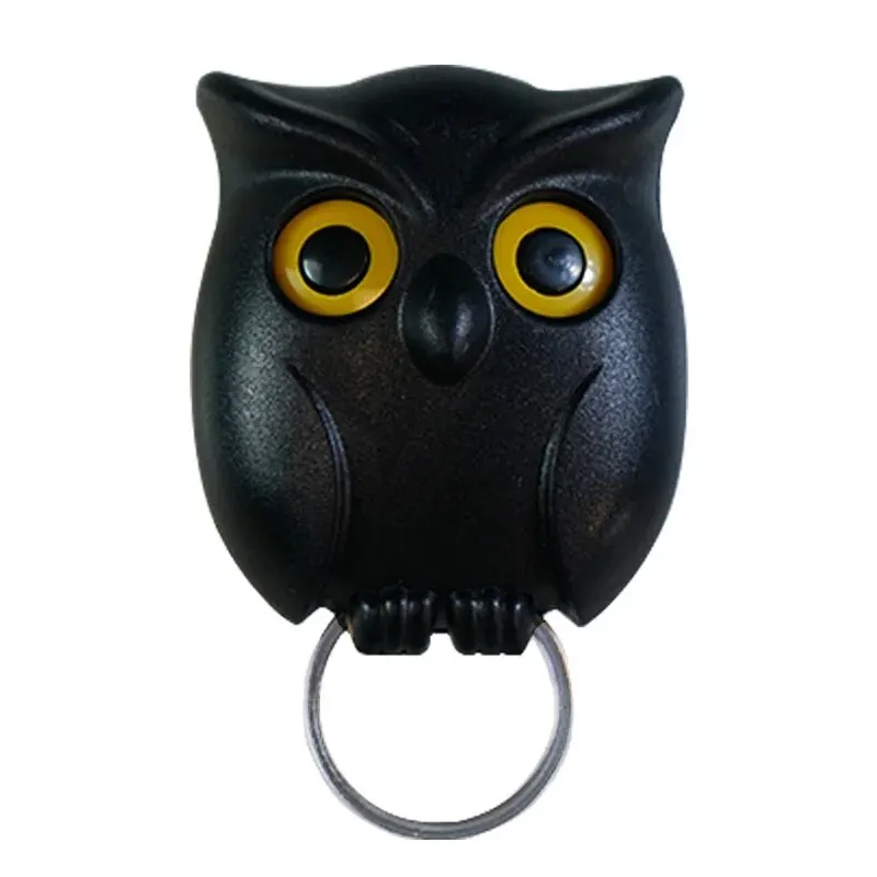 Hooks Owl Magnetic Key Hook Auto Blinking Cute Hooks No Punch Storage Hooks Kitchen Home Wall Decoration Hooks