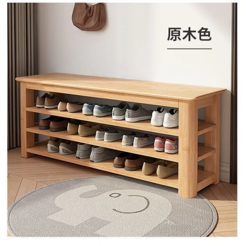 Solid wood shoe changing stoolseated shoe cabinet entrance door bench shoe rack